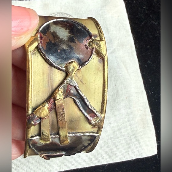 Vintage modernist/brutalist bracelet. Artisan made. Very unique. EUC - Picture 5 of 12